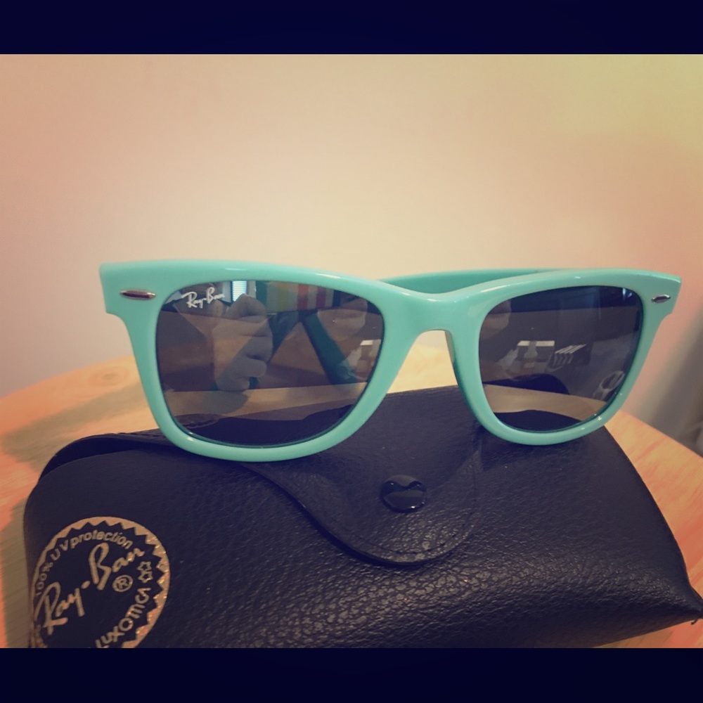 Ray Ban  Aqua Wayfarer Sunglasses